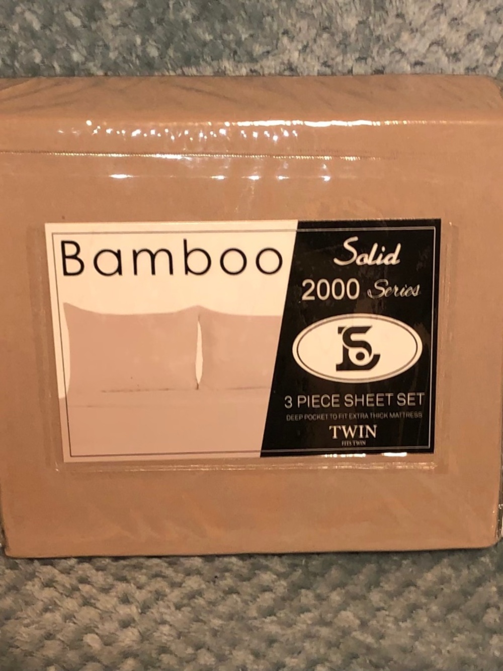 Bamboo 3 piece twin size 2000 series sheets